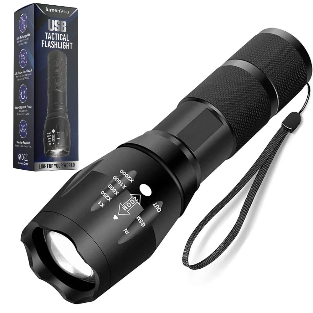 Linterna Táctica 2000 Lúmenes